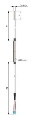 Resistance Thermometer with oil barrier