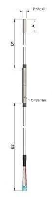 Resistance Thermometer with oil barrier